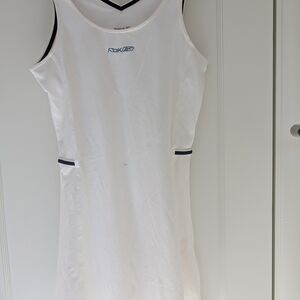 Reebok White Tennis Dress with Black Accents Build-in Bra